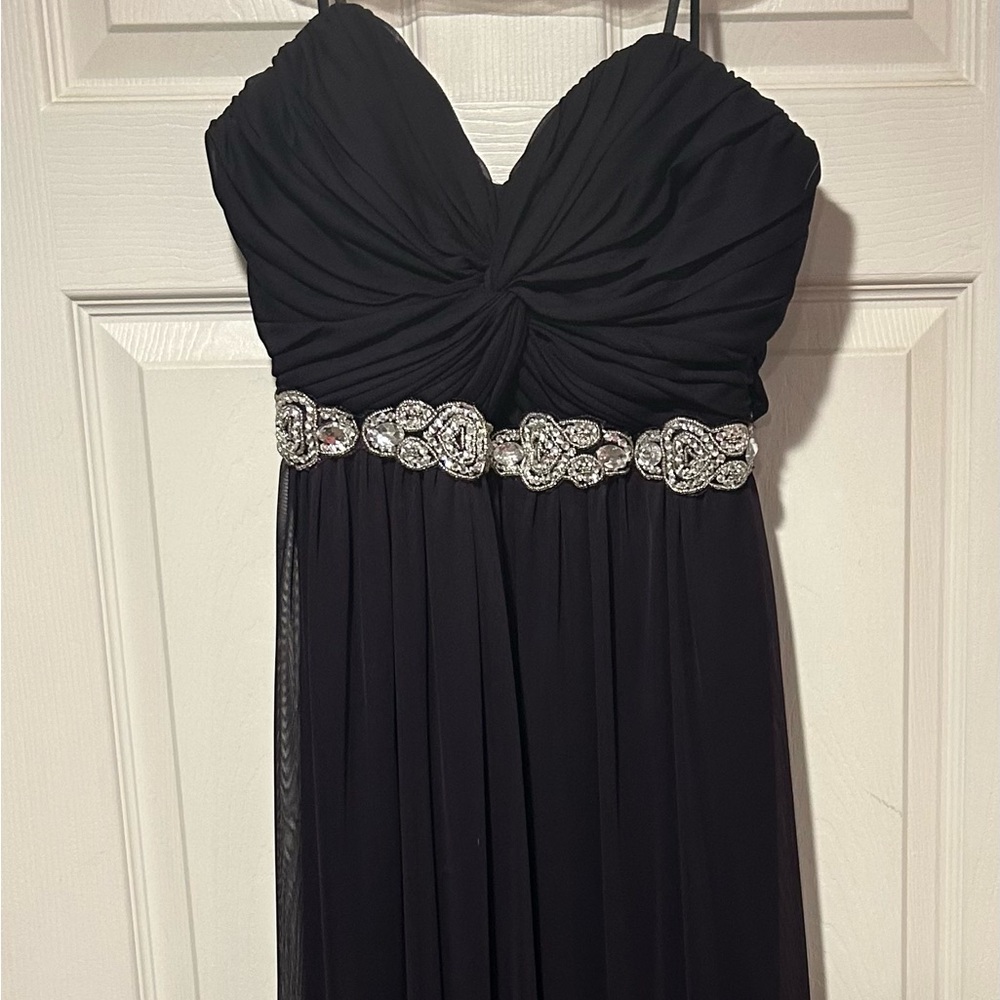 Beaded strapless gown